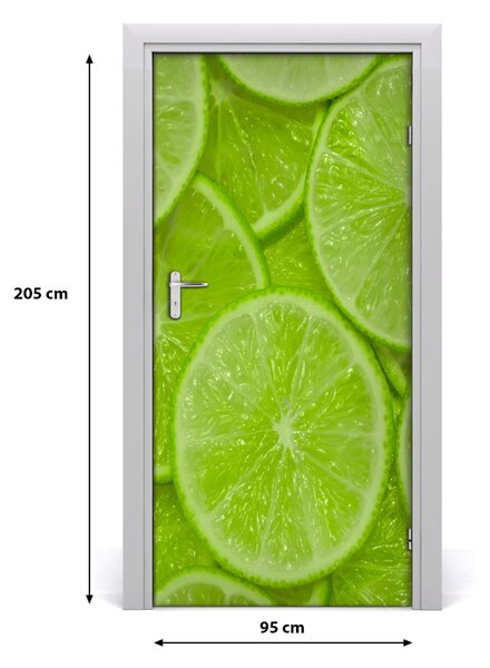 Naklejka na drzwi do domu samoprzylepna Limonki