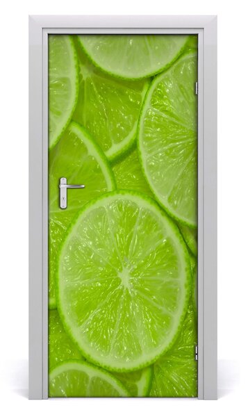 Naklejka na drzwi do domu samoprzylepna Limonki