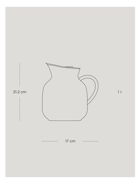 Czarny plastikowy dzbanek termos 1 l Amphora – Stelton