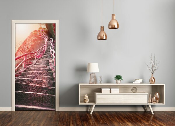 Fototapeta samoprzylepna na drzwi Schody w górach