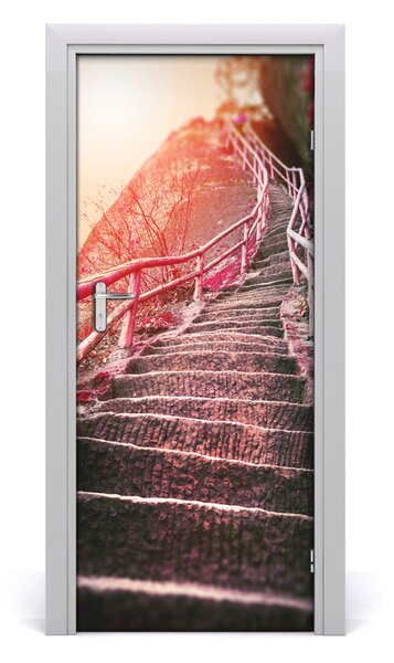 Fototapeta samoprzylepna na drzwi Schody w górach