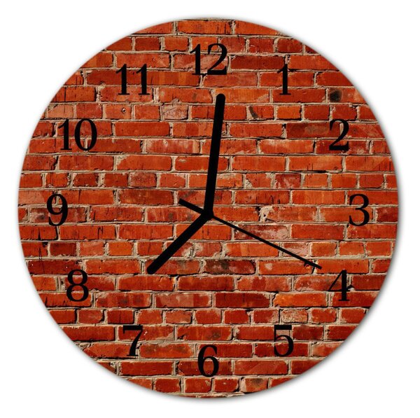 Zegar ścienny okrągły Mur z cegły