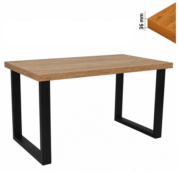 Stół 80x140 cm prostokątny nierozkładany, nogi Metalowe „ U ” I ArtDHome