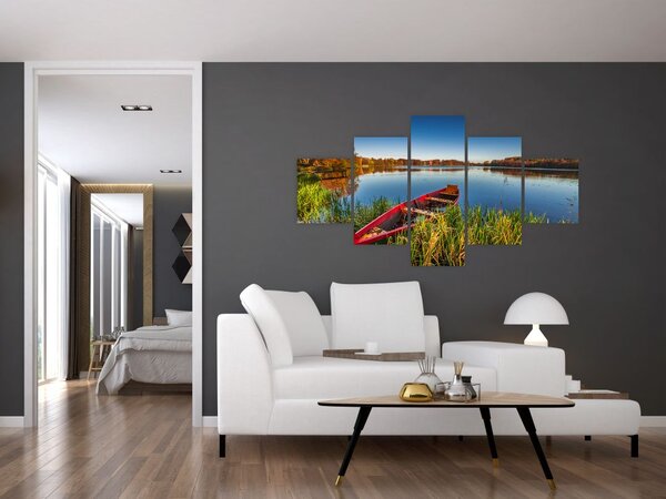 Obraz czerwonej kropki (125x70 cm)