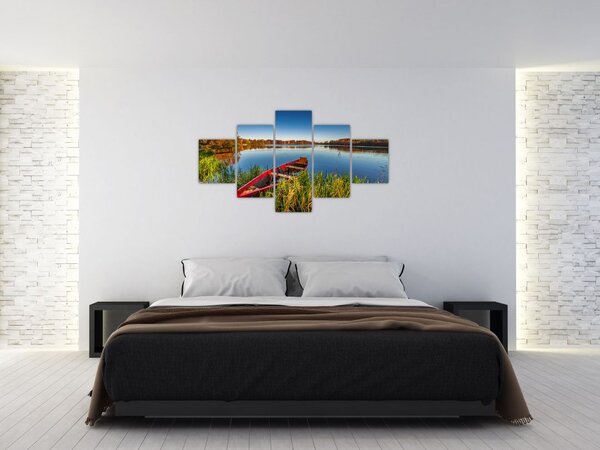 Obraz czerwonej kropki (125x70 cm)