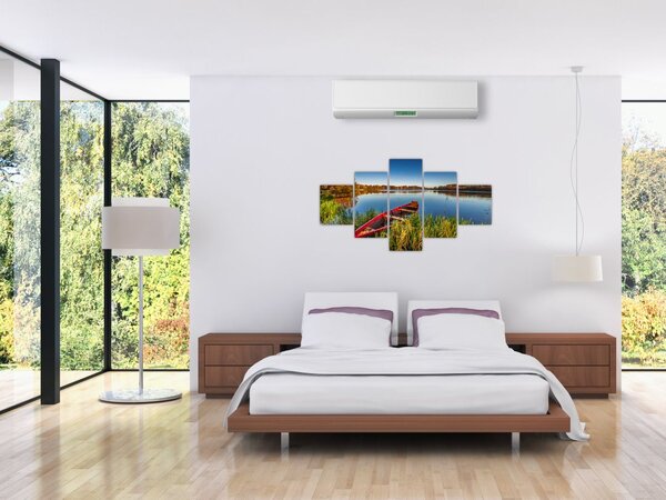 Obraz czerwonej kropki (125x70 cm)