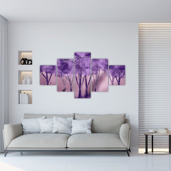 Obraz - Jeleń w magicznym lesie (125x70 cm)