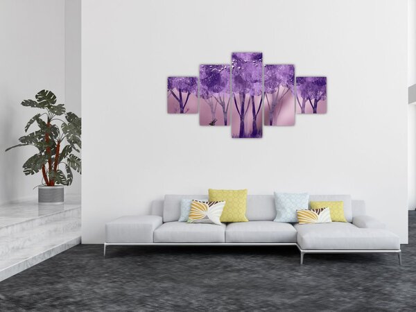 Obraz - Jeleń w magicznym lesie (125x70 cm)