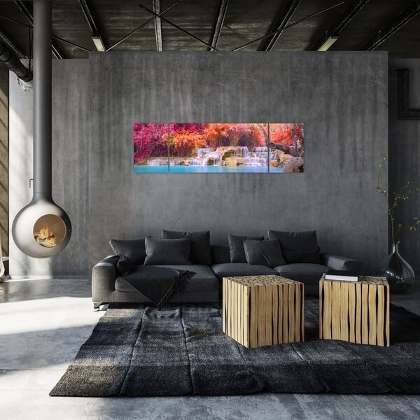 Obraz turkusowej laguny, Laos, Tat Kuang Si (170x50 cm)