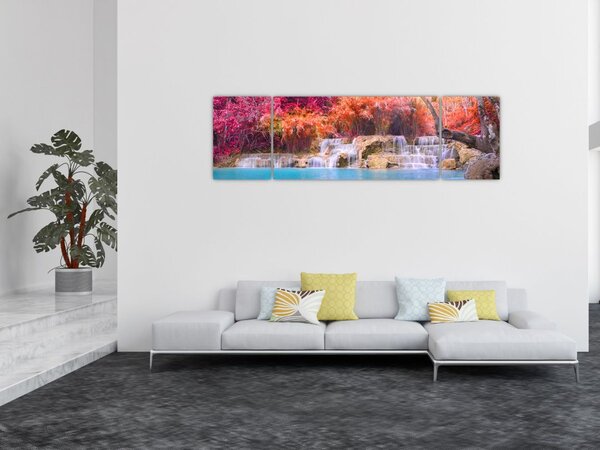 Obraz turkusowej laguny, Laos, Tat Kuang Si (170x50 cm)