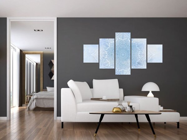Obraz - Zimowa mandala (125x70 cm)