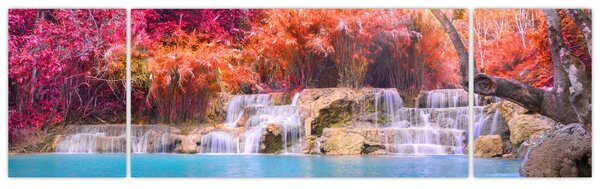 Obraz turkusowej laguny, Laos, Tat Kuang Si (170x50 cm)