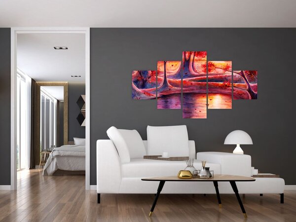 Obraz magicznego lasu (125x70 cm)