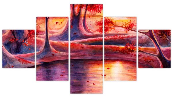 Obraz magicznego lasu (125x70 cm)