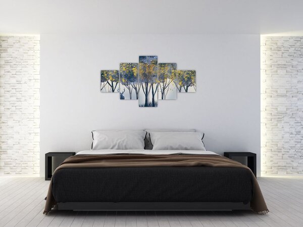 Obraz jelenia w lesie (125x70 cm)