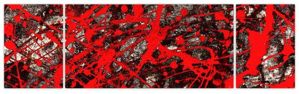 Obraz - Ekspresyjna abstrakcja (170x50 cm)