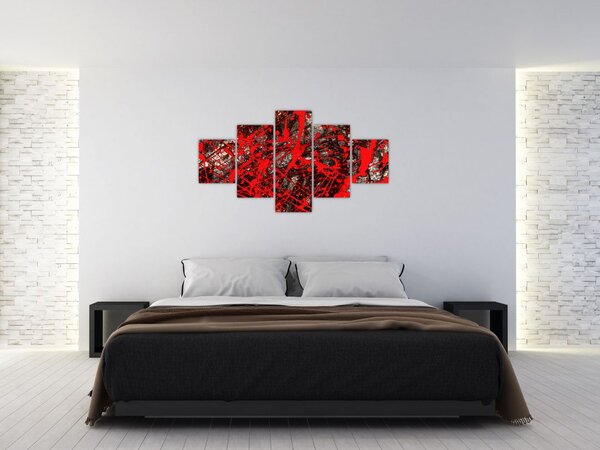 Obraz - Ekspresyjna abstrakcja (125x70 cm)
