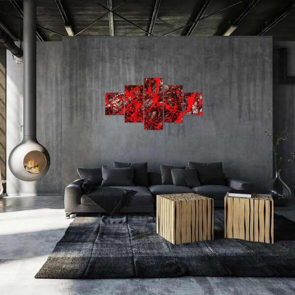 Obraz - Ekspresyjna abstrakcja (125x70 cm)