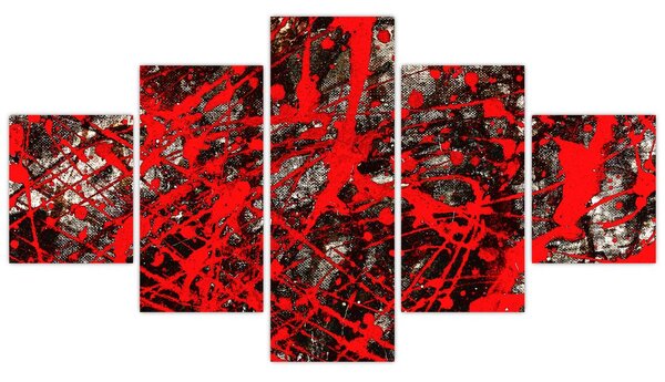 Obraz - Ekspresyjna abstrakcja (125x70 cm)
