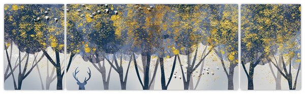Obraz jelenia w lesie (170x50 cm)