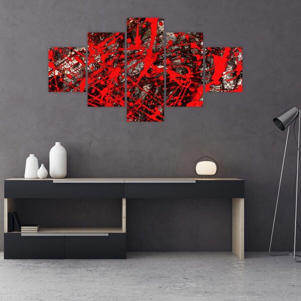 Obraz - Ekspresyjna abstrakcja (125x70 cm)