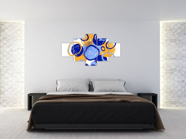 Obraz - Jasny motyw z kółkami (125x70 cm)