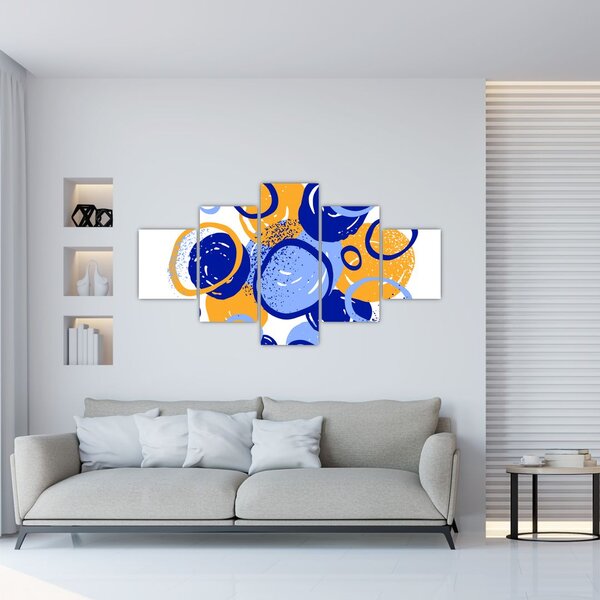 Obraz - Jasny motyw z kółkami (125x70 cm)