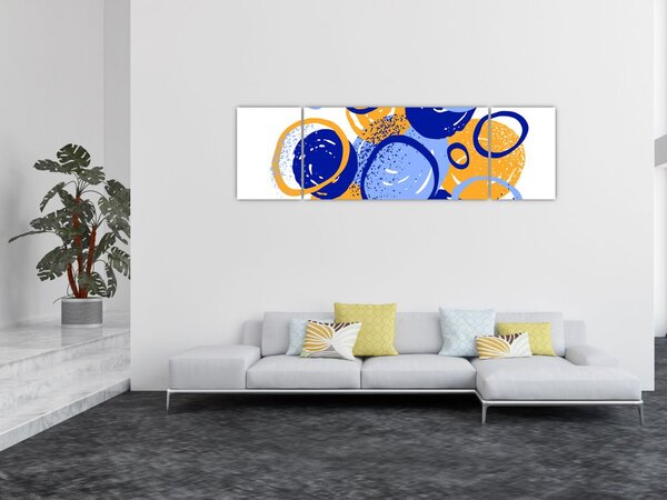 Obraz - Jasny motyw z kółkami (170x50 cm)