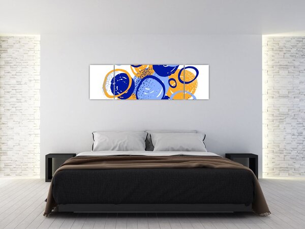 Obraz - Jasny motyw z kółkami (170x50 cm)