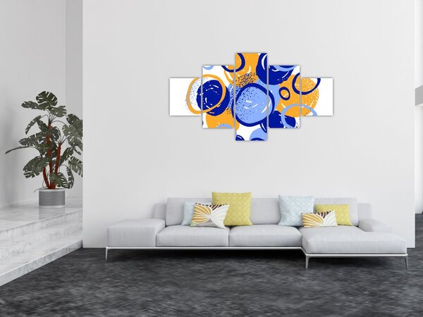 Obraz - Jasny motyw z kółkami (125x70 cm)
