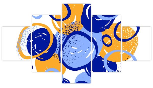 Obraz - Jasny motyw z kółkami (125x70 cm)