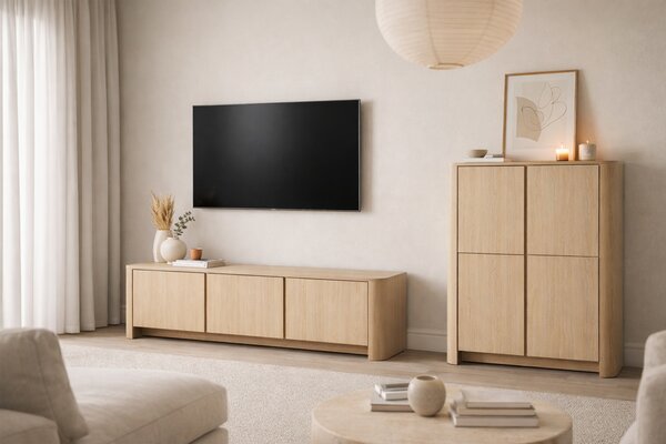 Komoda wysoka Sorrenti 103 cm - dąb vicenza