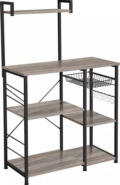 In And OutdoorMatch Industrialna szafka kuchenna Xavier - Organizer - Z półkami - Z haczykami - 90 x 40 x 132 cm