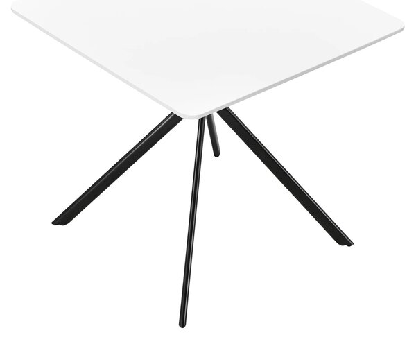 In And OutdoorMatch Stylowy stół do jadalni Mya - Prostokątny - 78x78cm - Biały - MDF - Dekoracyjny design