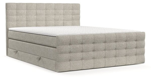 Beżowe łóżko boxspring ze schowkiem 160x200 cm Blend – Maison de Rêve