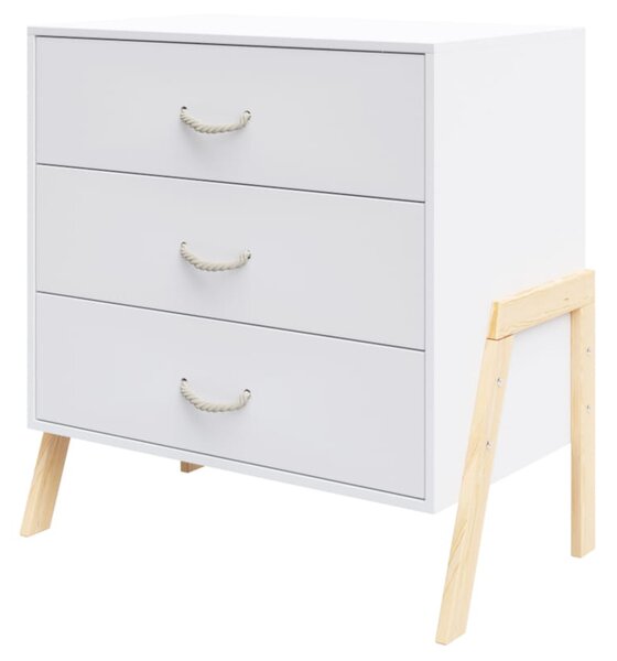 Zestaw mebli dziecięcych Luna BOHO 2w1: Łóżeczko z funkcją biurka + Komoda z przewijakiem