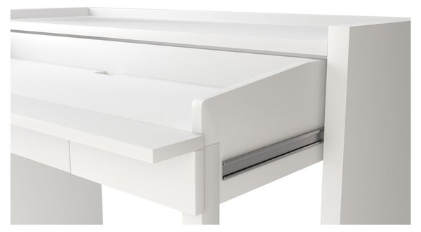 Biurko z białym blatem 36x110 cm Mel – Woodman