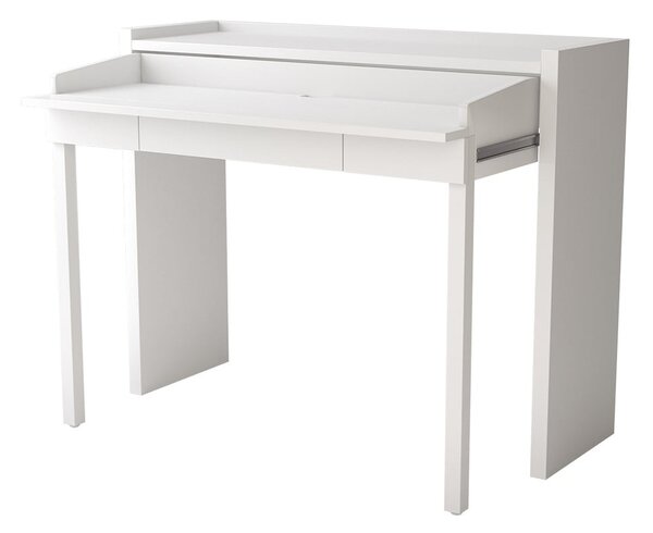 Biurko z białym blatem 36x110 cm Mel – Woodman