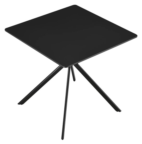 In And OutdoorMatch Stylowy stół do jadalni Guiseppe - prostokątny - 78 x 78 cm - czarny - MDF - dekoracyjny design