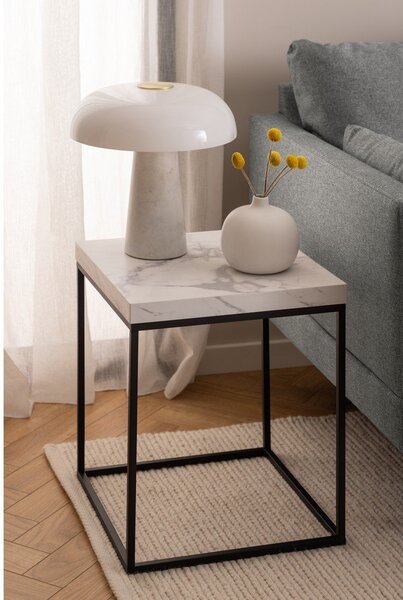Stolik z blatem w dekorze marmuru 40x40 cm Barossa – Actona