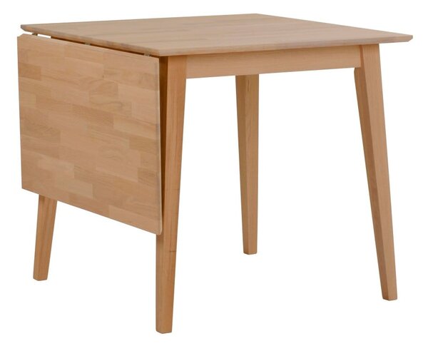 Stół z drewna dębowego z opuszczanym blatem Rowico Mimi, 80 x 80 cm