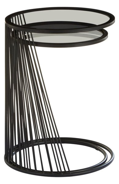 Okrągłe stoliki ze szklanym blatem zestaw 2 szt. ø 41 cm Trento – Premier Housewares