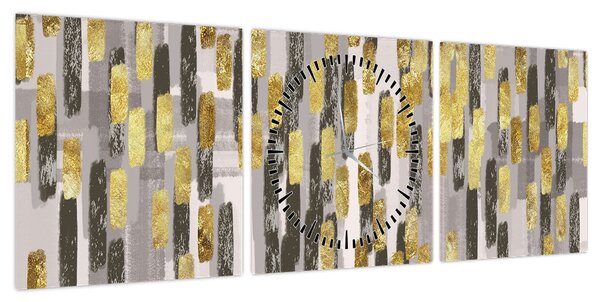 Obraz - Nowoczesna dekoracja (z zegarem) (90x30 cm)