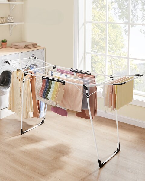 Suszarka na pranie BREEZE, 56,5x173x96,5cm, biała SongmicsHome