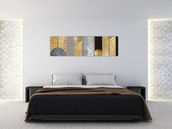 Obraz - Złote dekory (170x50 cm)