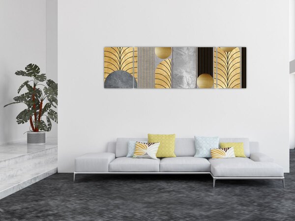 Obraz - Złote dekory (170x50 cm)