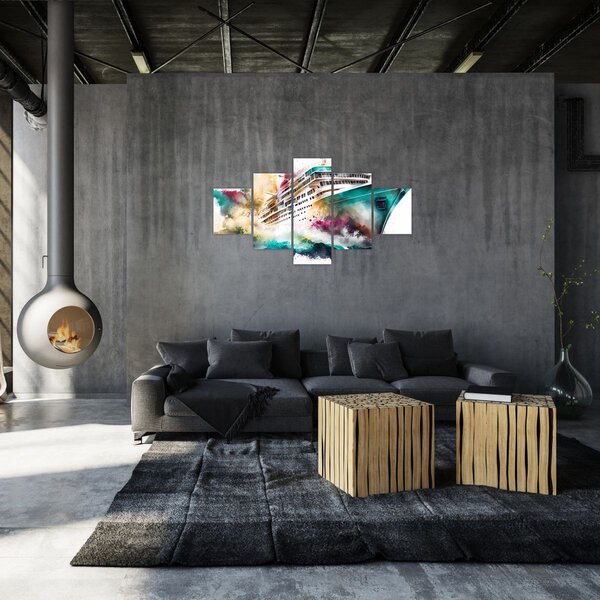 Obraz - Akwarela morska (125x70 cm)