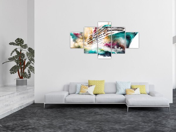 Obraz - Akwarela morska (125x70 cm)