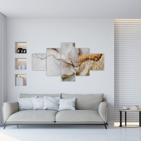 Obraz - Atrament marmurkowy (125x70 cm)