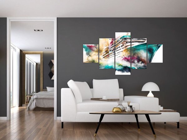 Obraz - Akwarela morska (125x70 cm)